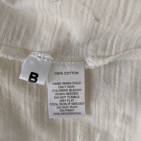 Ann Taylor LOFT ivory tee with black beading - Picture 7 of 7